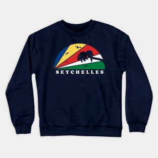Seychelles Flag Sunset Unisex T-Shirt | Chill Out | African Island Paradise Crewneck Sweatshirt